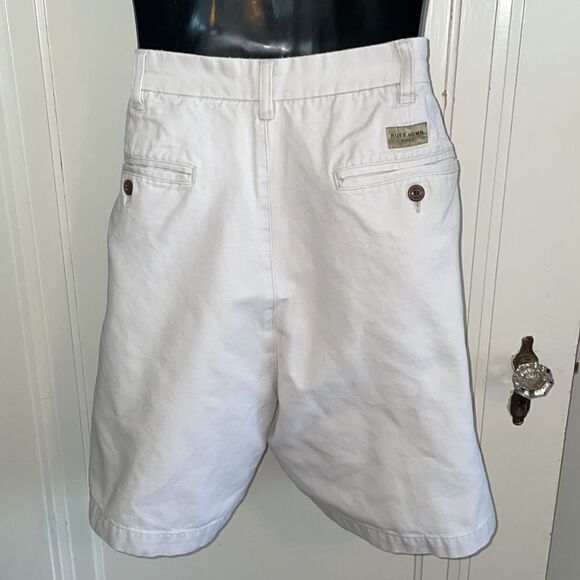 Vintage Ruff Hewn light khaki pleat front cotton shorts - Picture 3 of 6